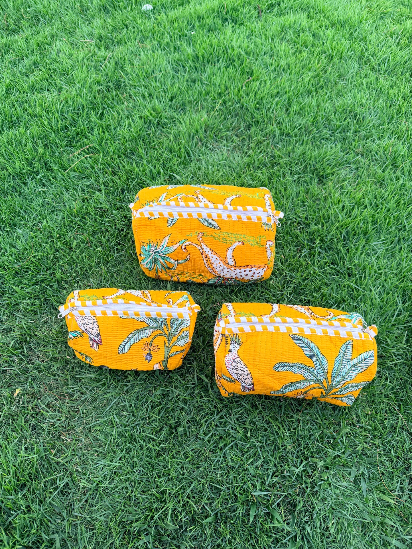 Sunshine Yellow Safari – Utility Pouch Pack of 3