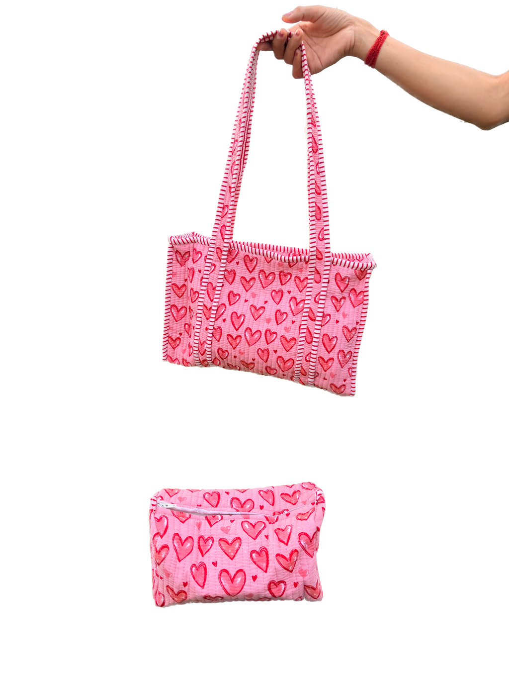 Big Love Energy – Red Heart Quilted Tote Set