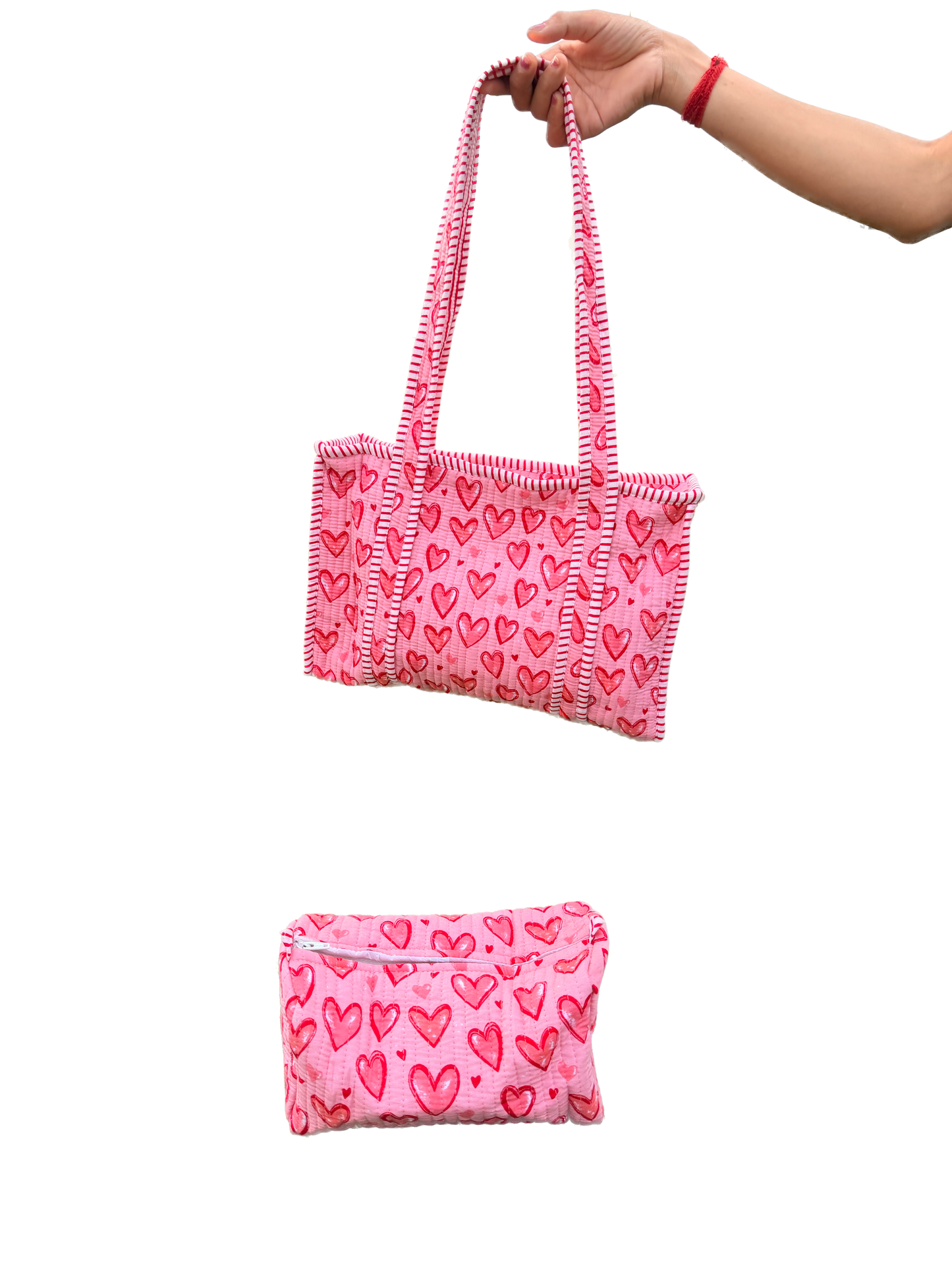 Big Love Energy – Red Heart Quilted Tote Set