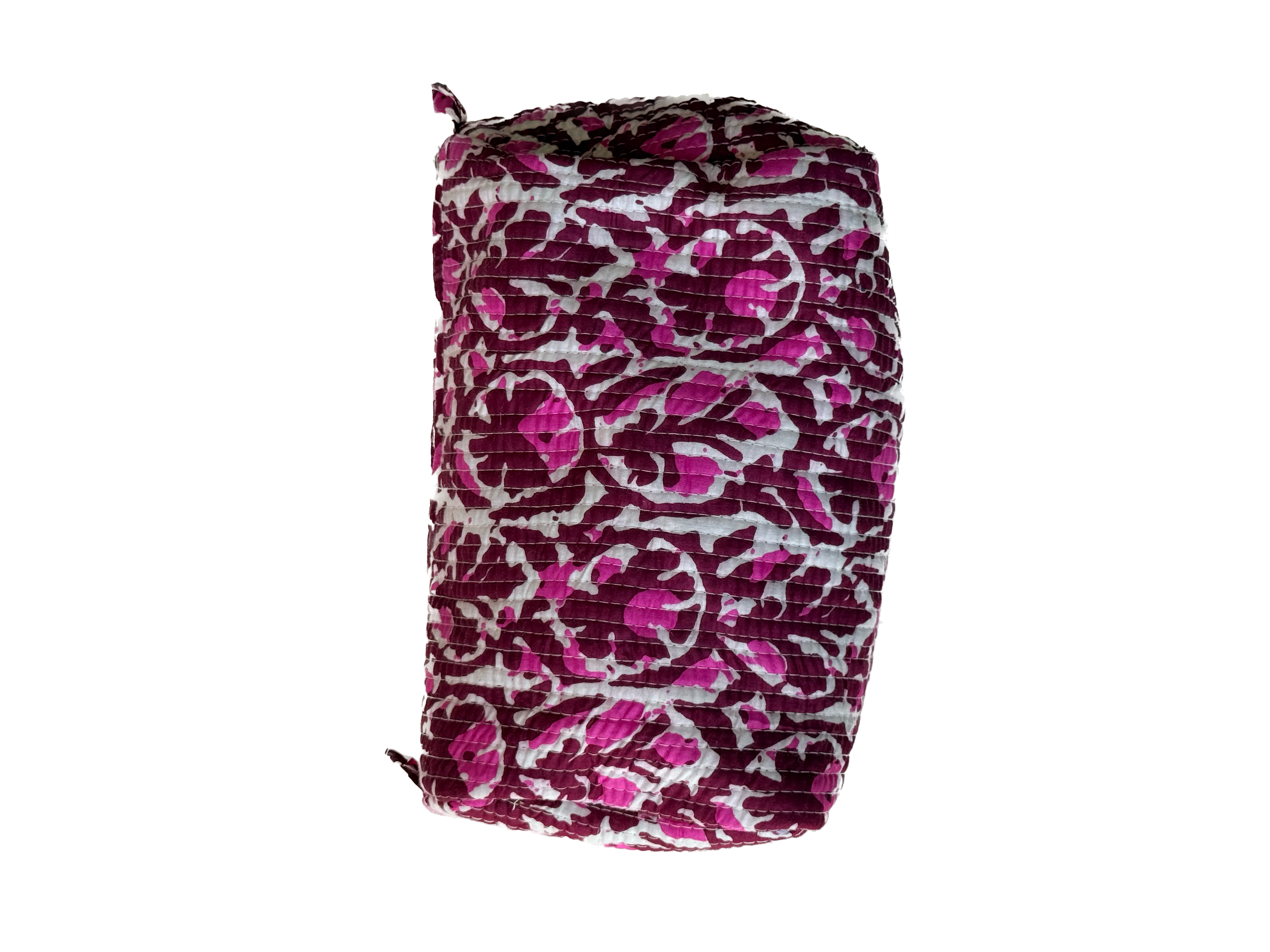 Pink Maroon Floral – Quilted Utility Pouch Pack of 3