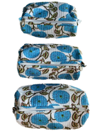 Blue Blossom – Quilted Utility Pouch Pack of 3