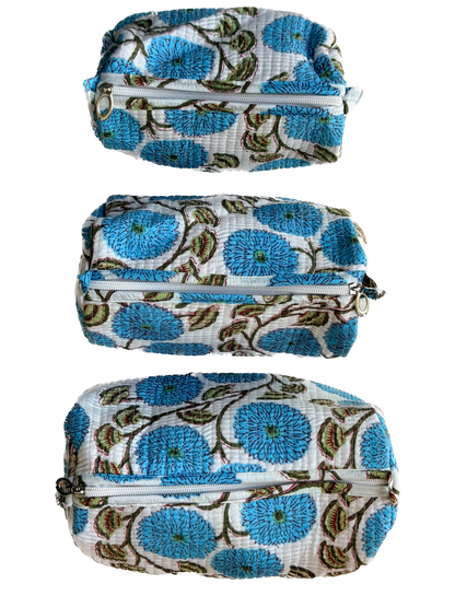Blue Blossom – Utility Pouch Pack of 3