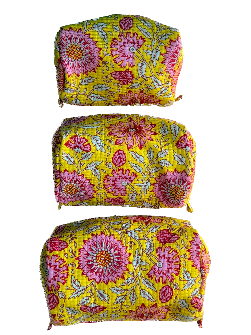 Sunflower Style – Quilted Utility Pouch Pack of 3