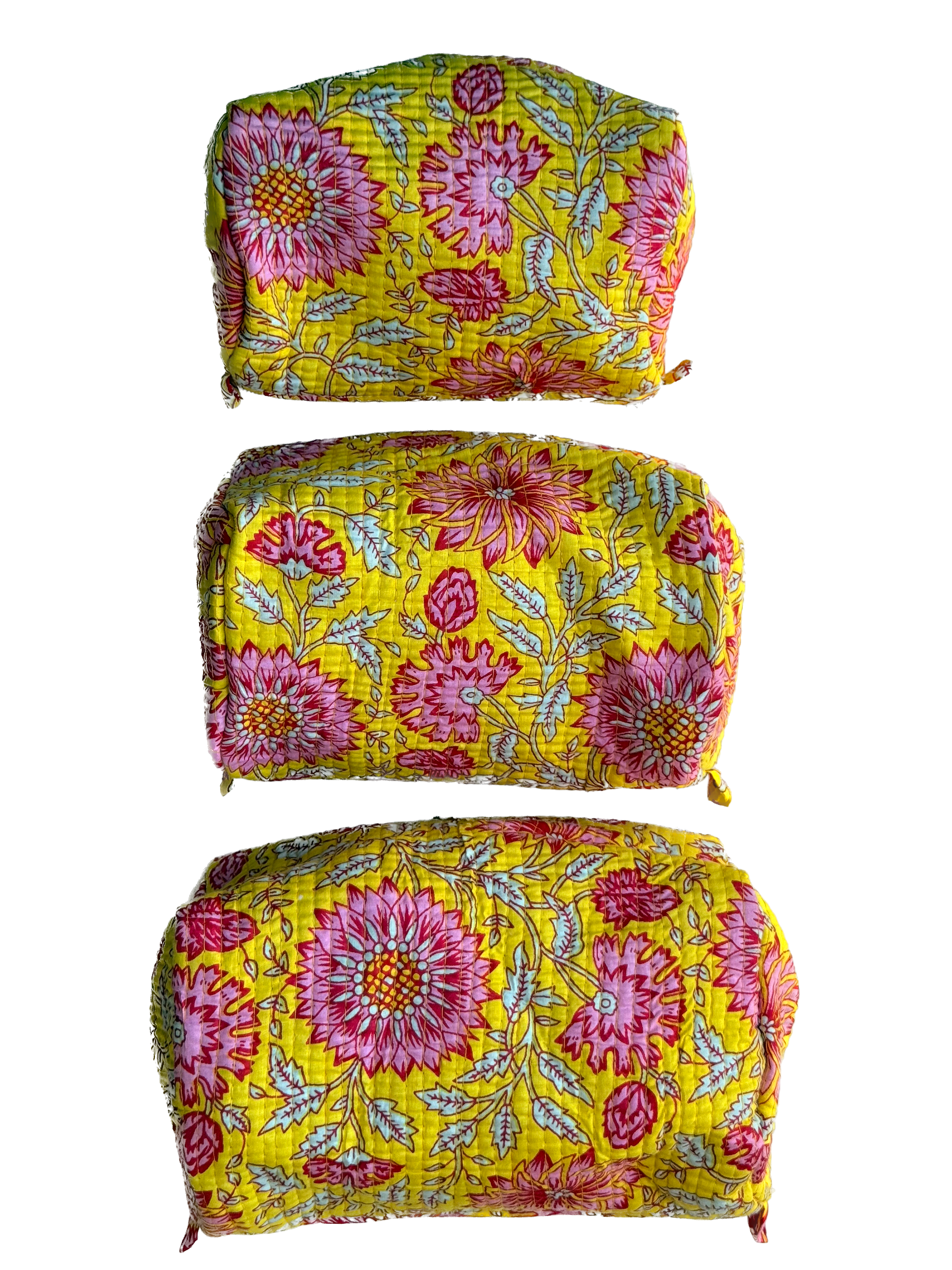 Sunflower Style – Quilted Utility Pouch Pack of 3