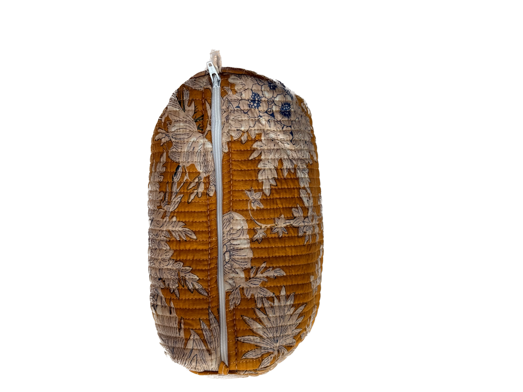 Yellow Floral – Quilted Utility Pouch Pack of 3