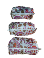 White Floral – Quilted Utility Pouch Pack of 3