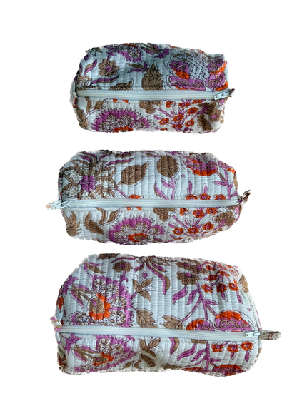 White Floral -2 – Utility Pouch Pack of 3