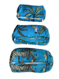 Sky Blue Safari– Quilted Utility Pouch Pack of 3