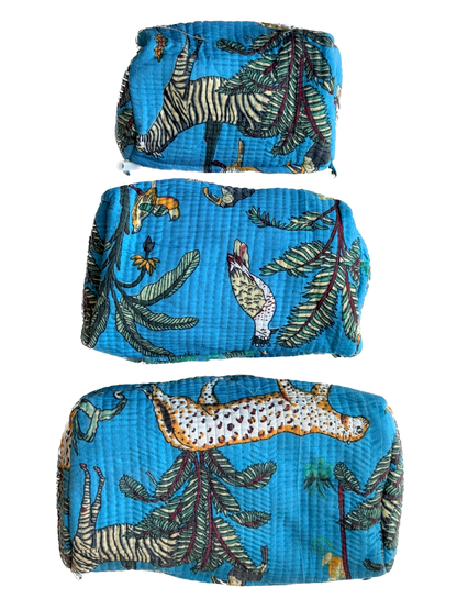 Sky Blue Safari– Utility Pouch Pack of 3