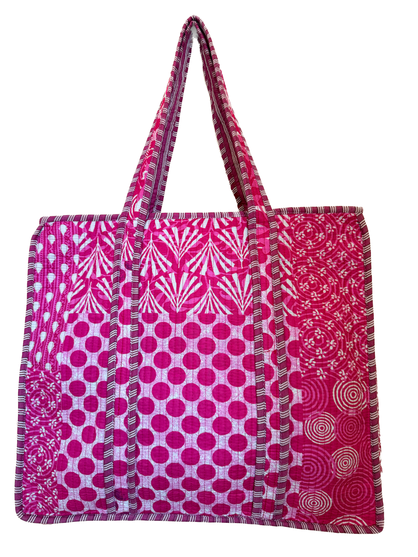 Fuchsia Pink Patch Bloom – Wander Tote Bag  18x18