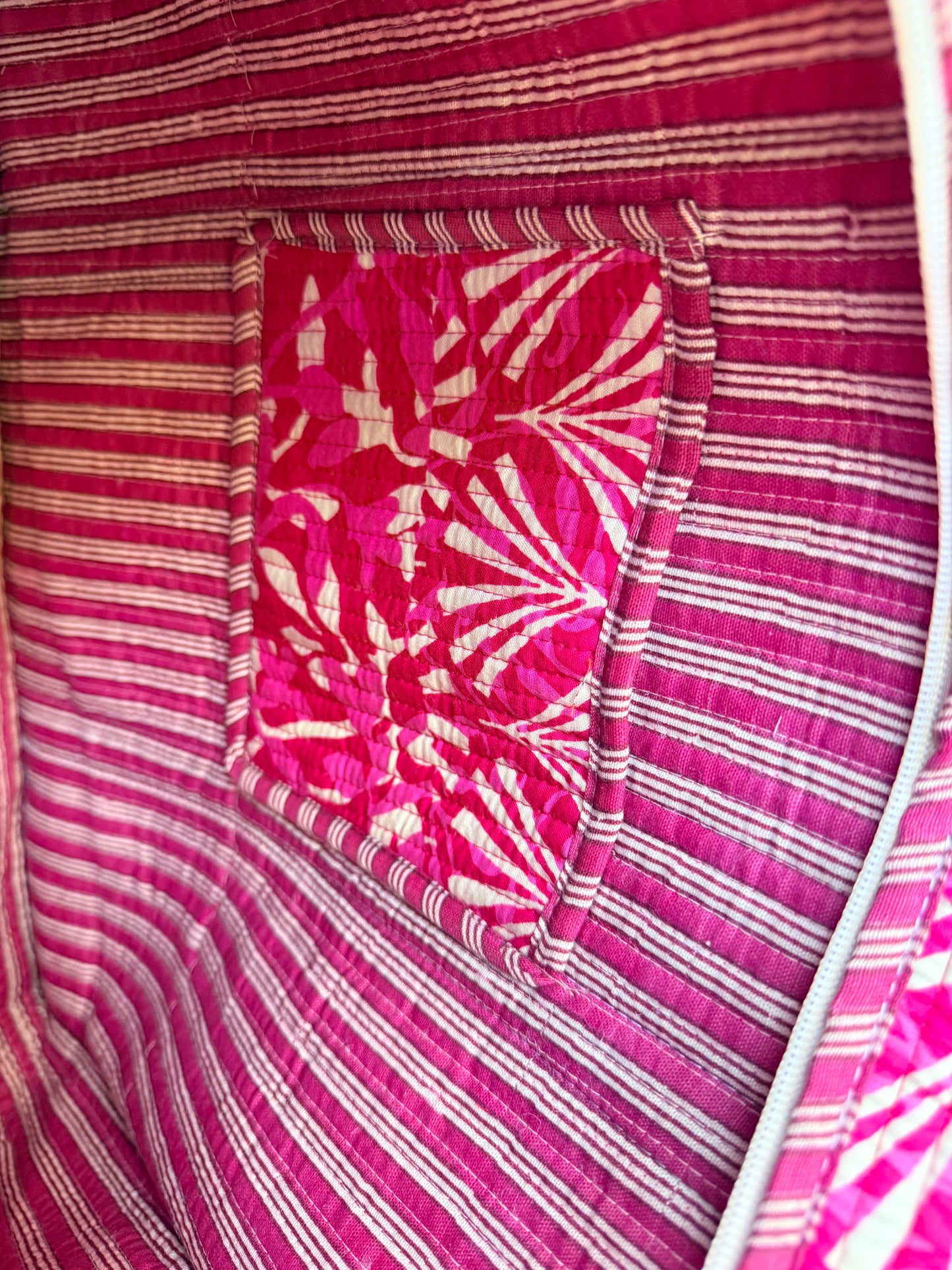 Fuchsia Pink Patch Bloom – Wander Tote Bag  18x18