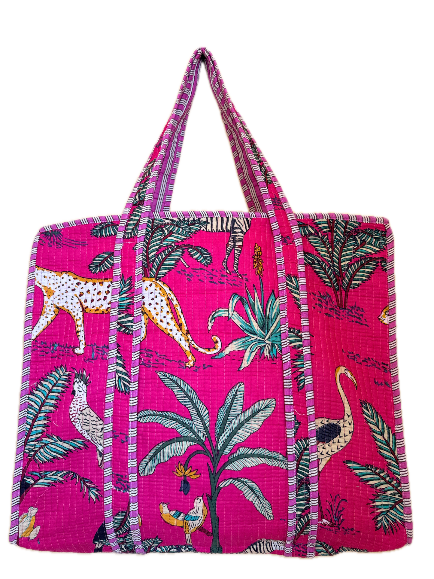 Fuchsia Pink Safari – Wander Tote Bag  18x18