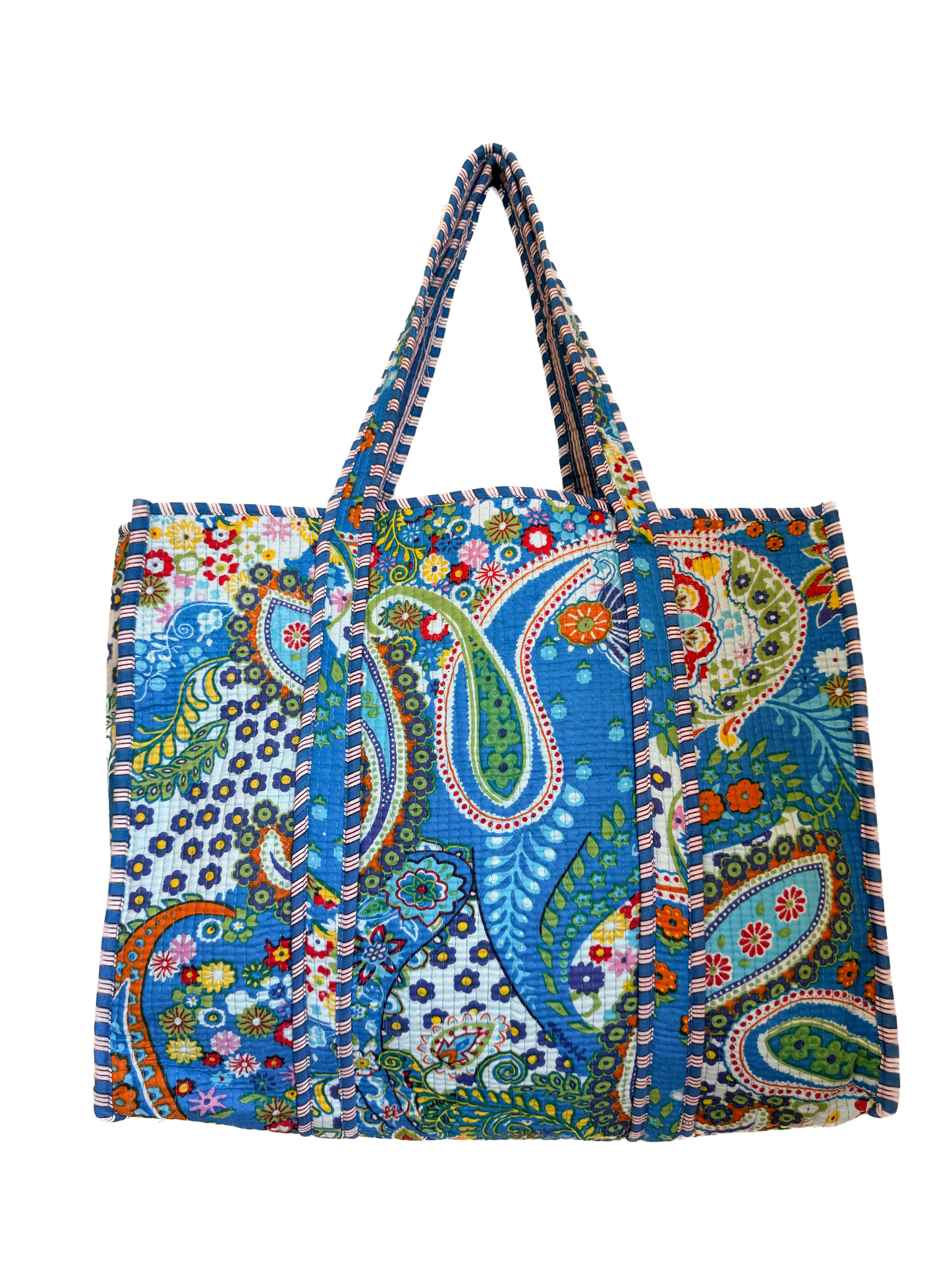 Blue Azure Bloom – Wander Reversible Tote Bag 18x18