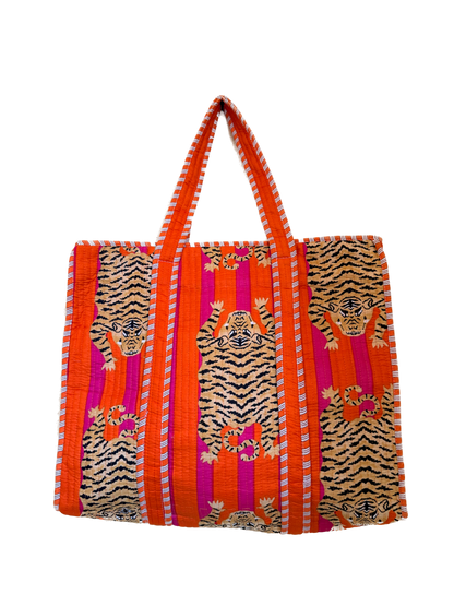 Tiger Orange Tango – Wander Tote Bag  18x18