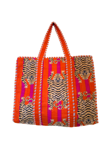 Tiger Orange Tango – Wander Tote Bag  18x18