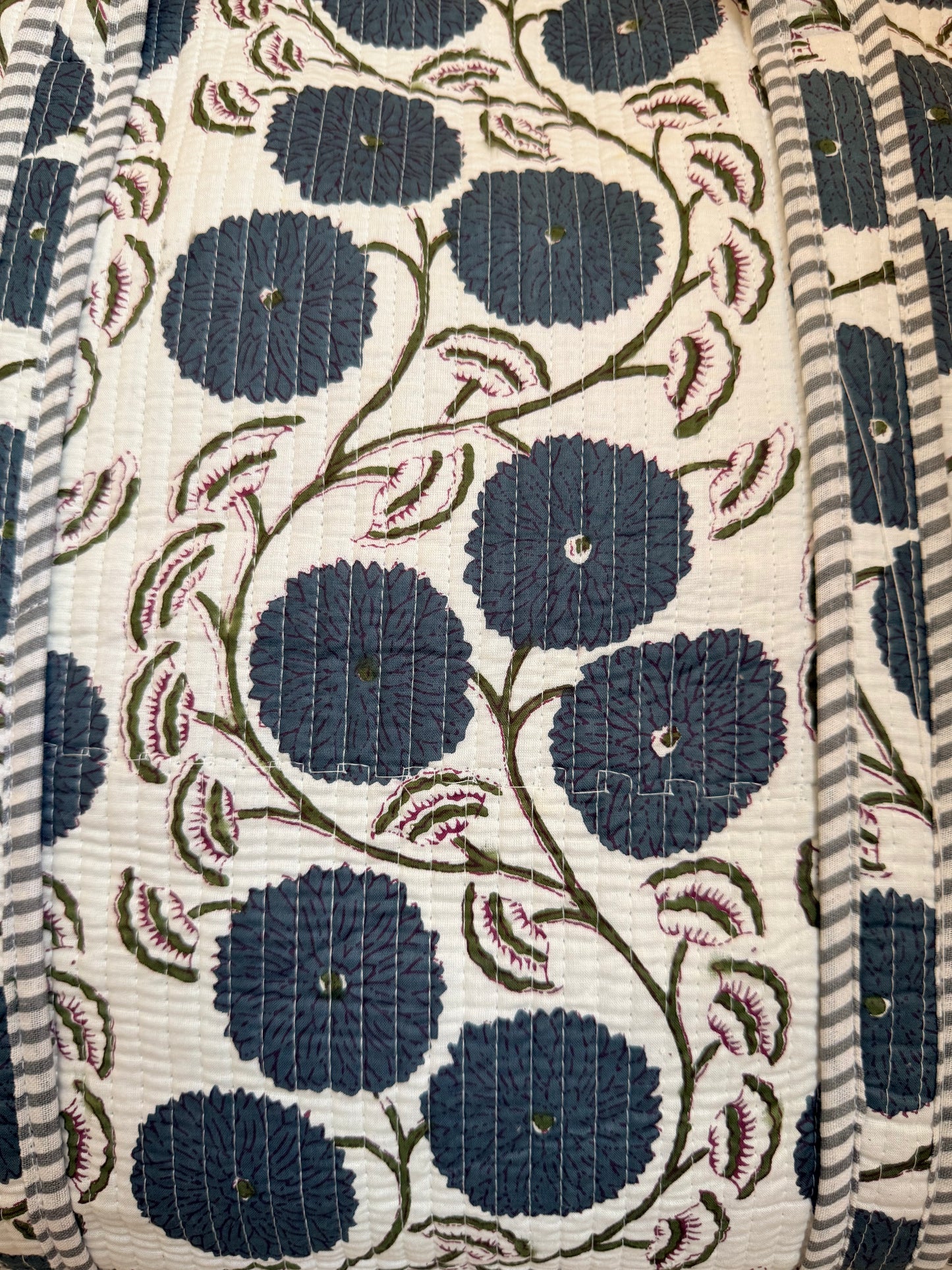 Indigo Blue Bloom – Wander Tote Bag  18x18