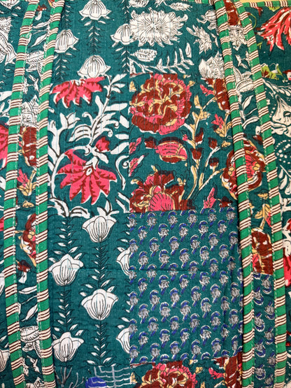 Teal Green Bloom Patch – Wander Tote Bag  18x18