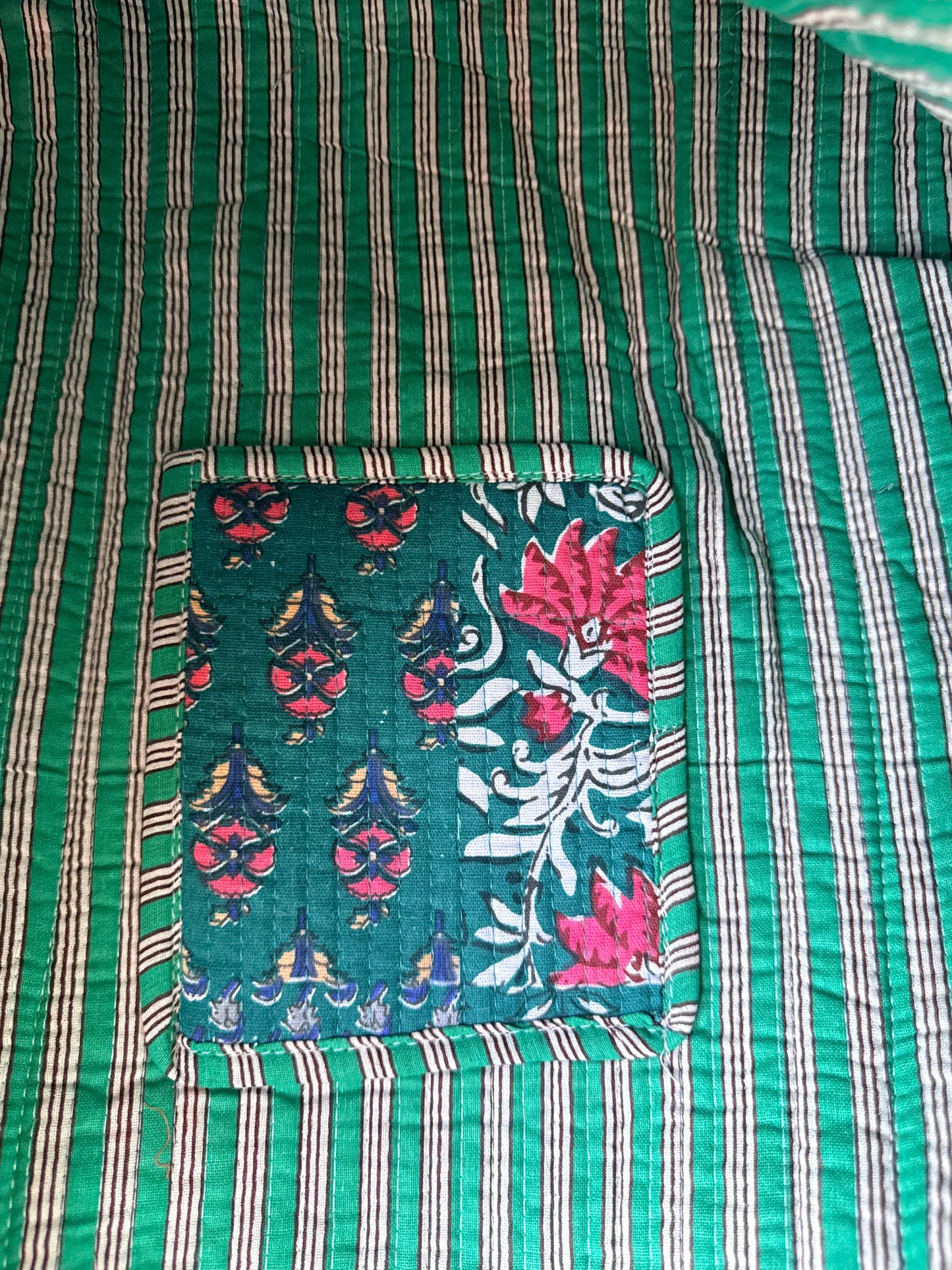 Teal Green Bloom Patch – Wander Tote Bag  18x18