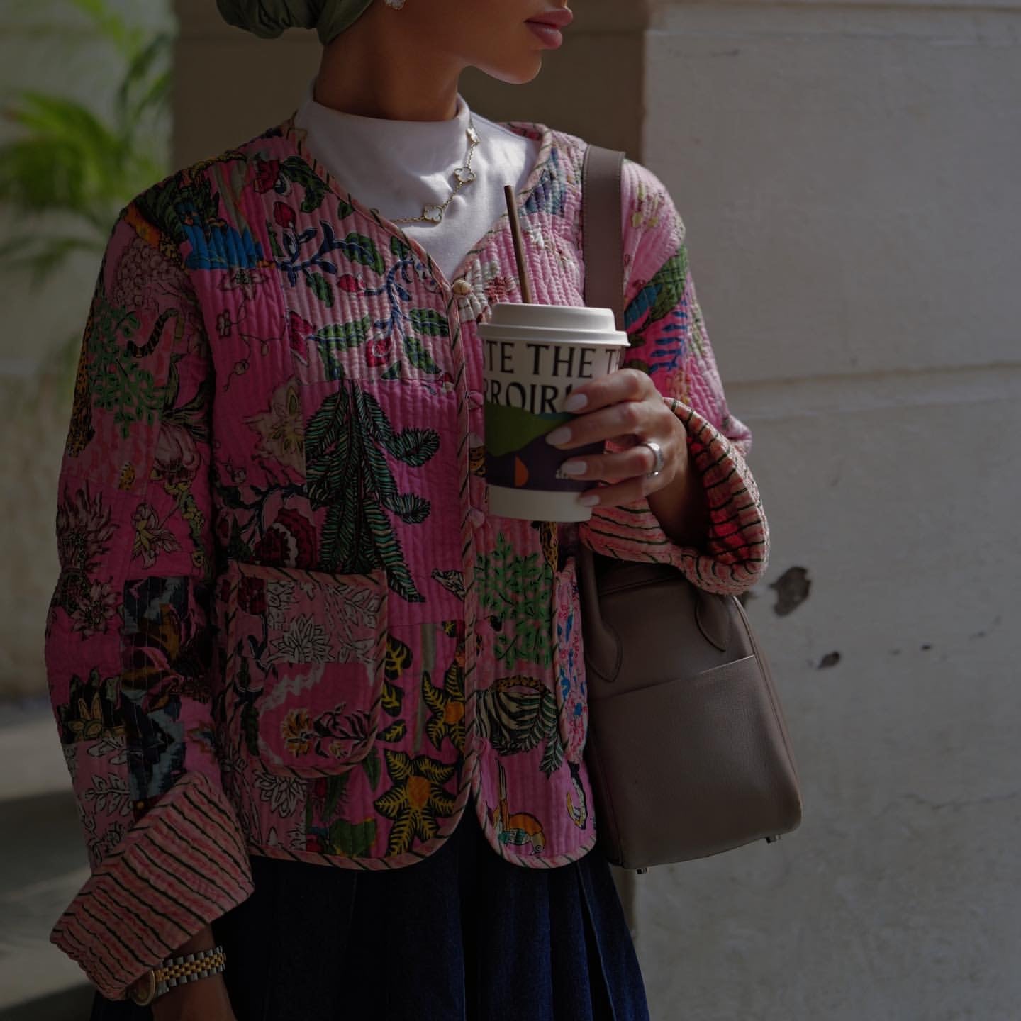Candy Pink – Patchwork Cotton Quilted Reversible Jacket