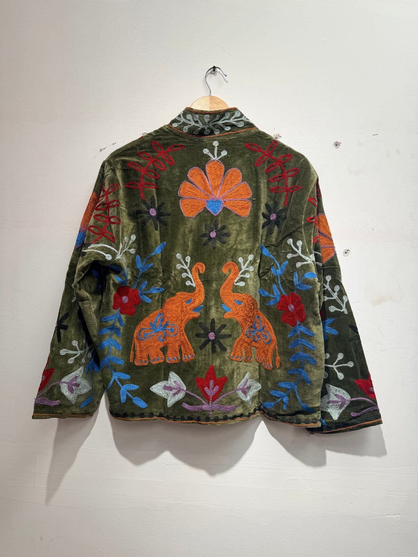 Women's 1022 Suzani Reversible Velvet Jacket – Artistic Embroidered Statement Jacket