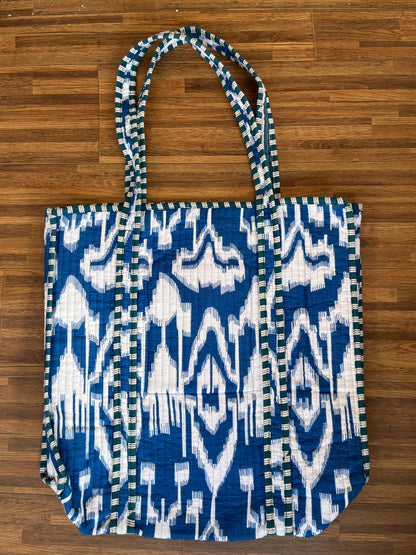 Blue Ikkat – Wander Tote Bag 18x18