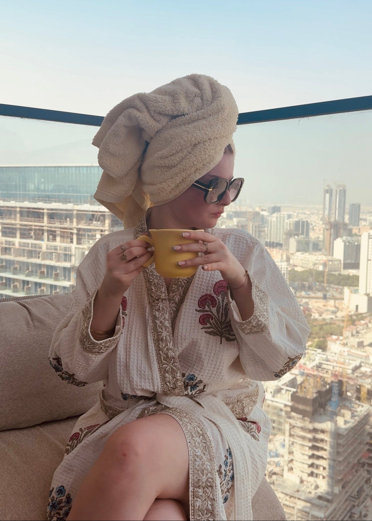 Floral 107 Waffle Bathrobe – Luxury Spa Robe