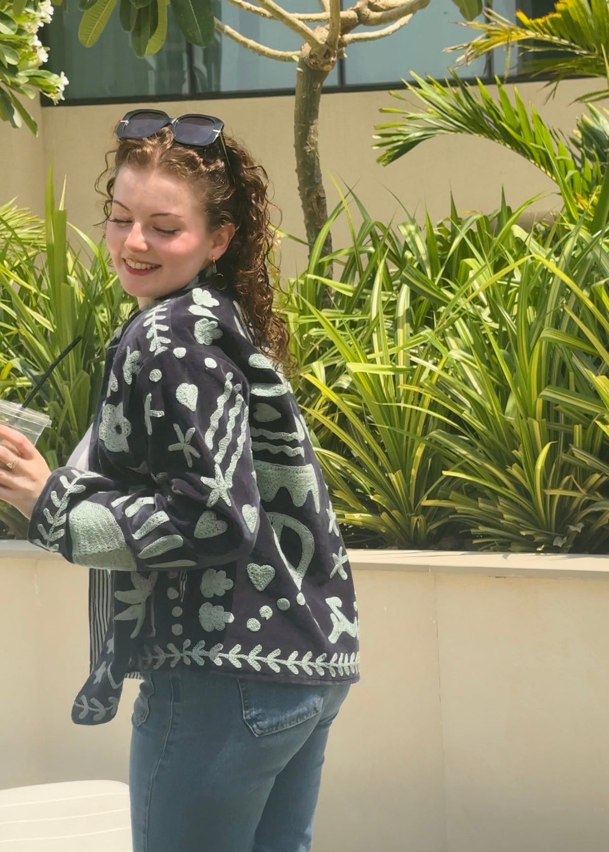 Women's Purple Suzani Reversible Jacket – Handmade Boho Embroidered Statement Jacket