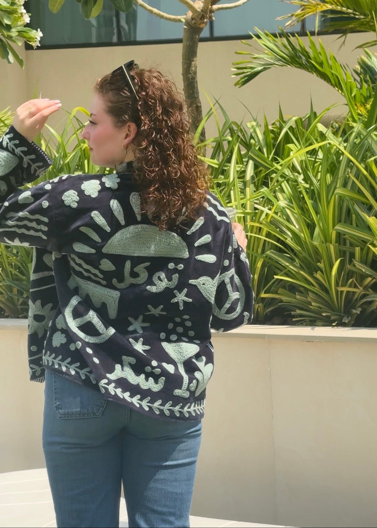 Women's Purple Suzani Reversible Jacket – Handmade Boho Embroidered Statement Jacket
