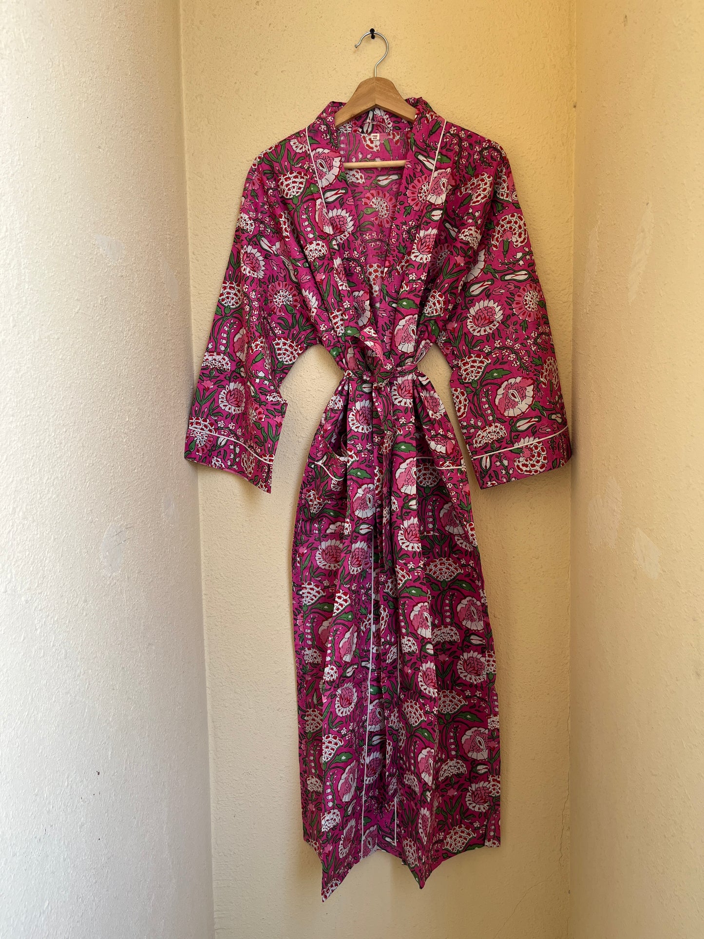 Fuchsia Pink Petal – Women’s Cotton Kimono