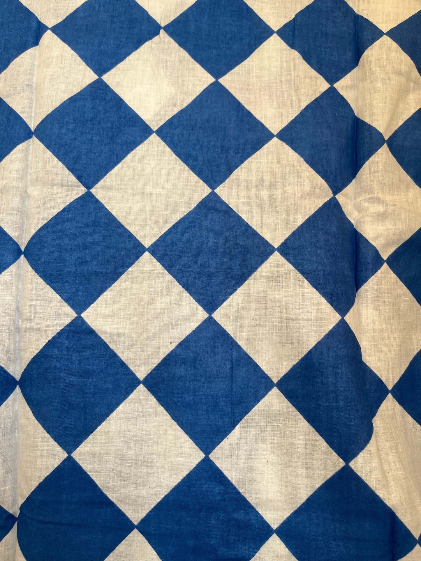 White Blue Checks Abstract Cotton Night Suit Set – Elegant Two Piece Pajama Set