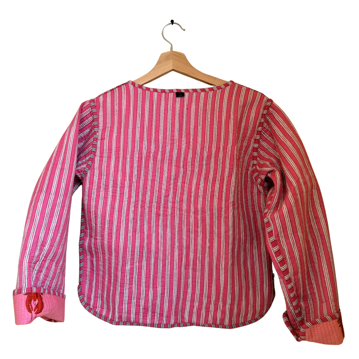 Lobster Pink Love – Chic Pink Cotton Quilted Reversible Jacket