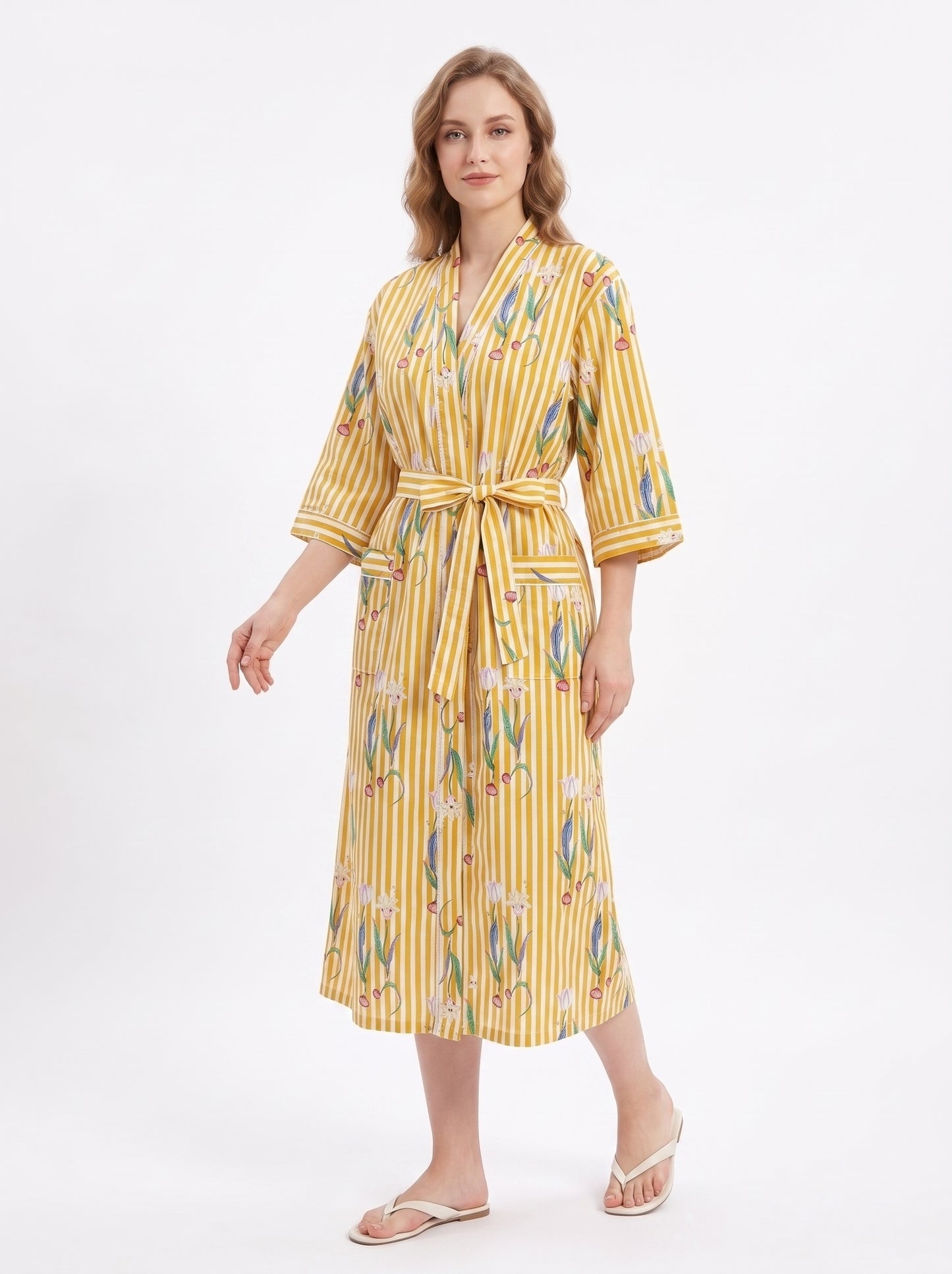 Blue Heart Riot Women's Cotton Kimono | 3/4 Sleeves
