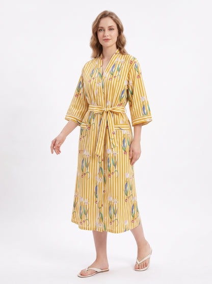 Blue Heart Riot Women's Cotton Kimono | 3/4 Sleeves