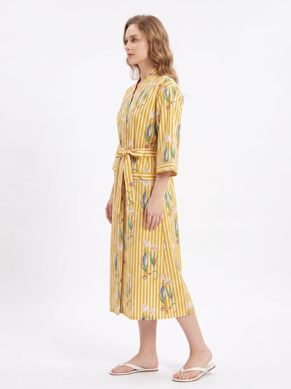 Blue Heart Riot Women's Cotton Kimono | 3/4 Sleeves