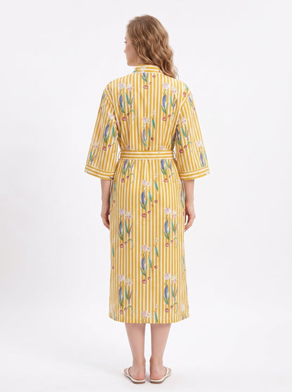 Blue Heart Riot Women's Cotton Kimono | 3/4 Sleeves