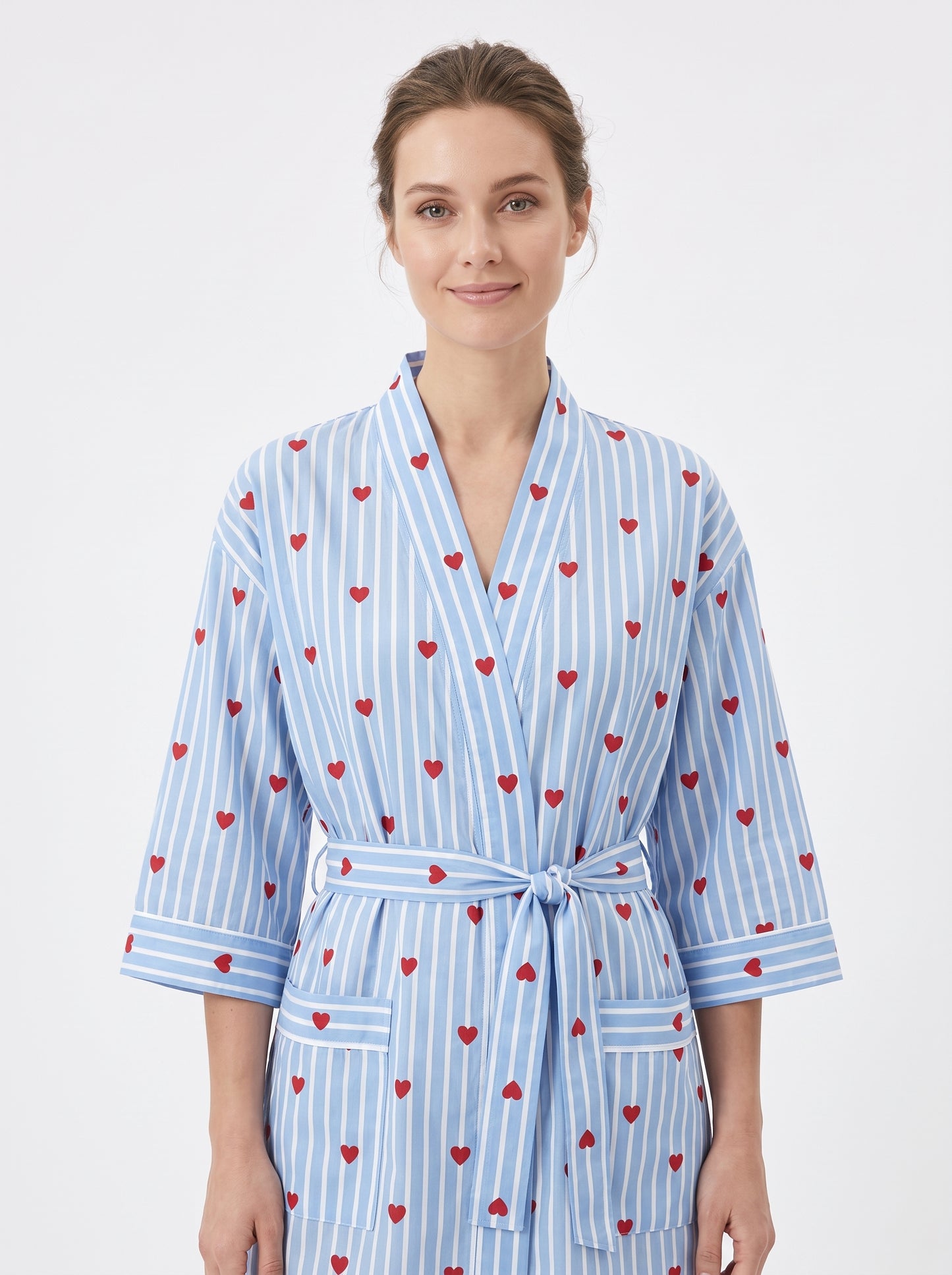 Blue Heart Riot Women's Cotton Kimono | 3/4 Sleeves