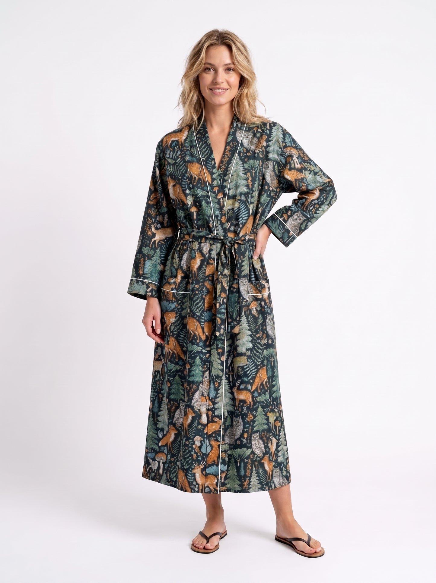 Midnight Black Riot – Women’s Cotton Kimono