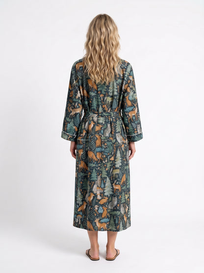 Midnight Black Riot – Women’s Cotton Kimono