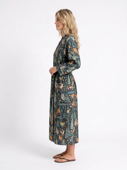 Midnight Black Riot – Women’s Cotton Kimono