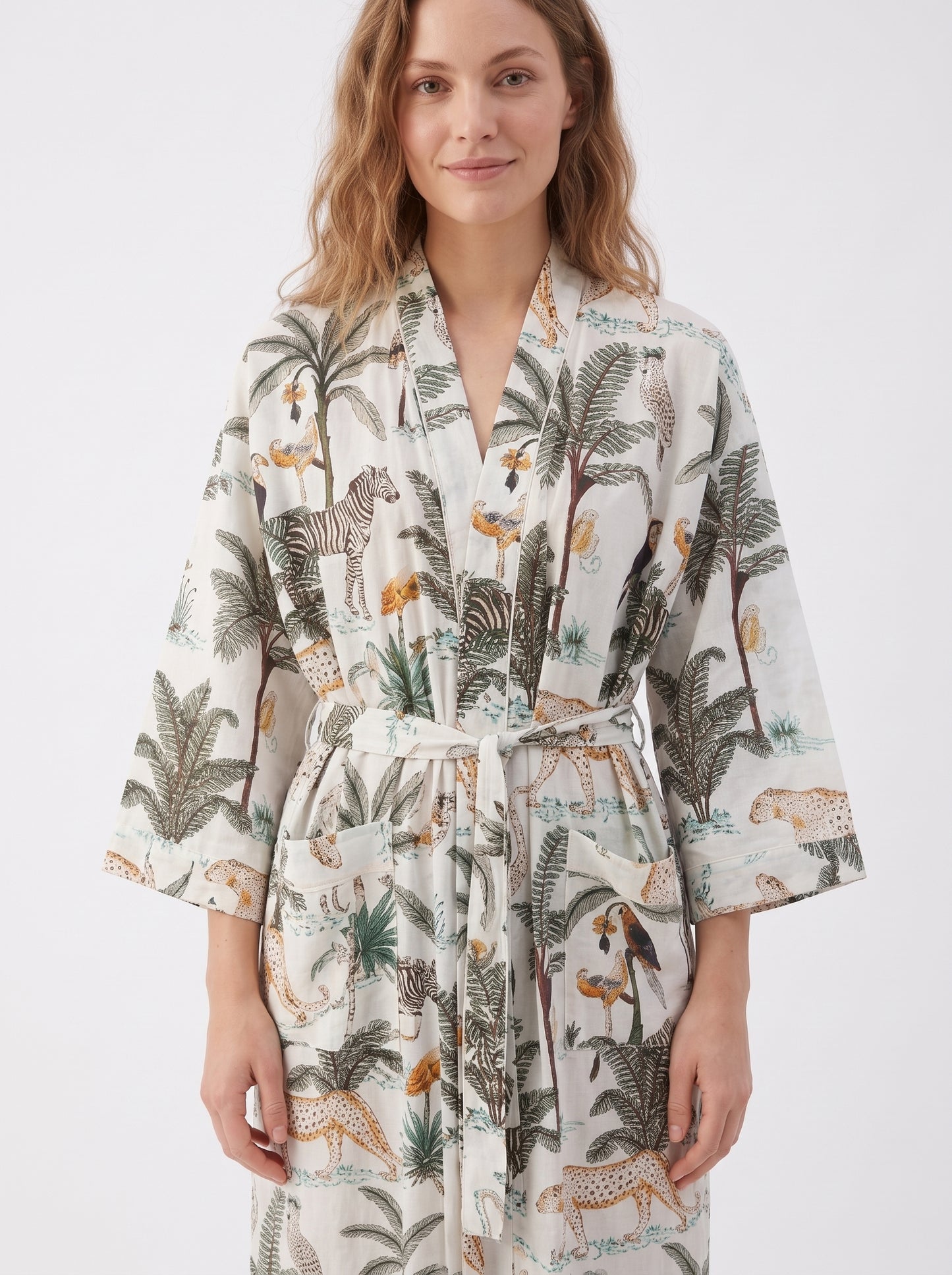 White Safari – Women’s Cotton Kimono