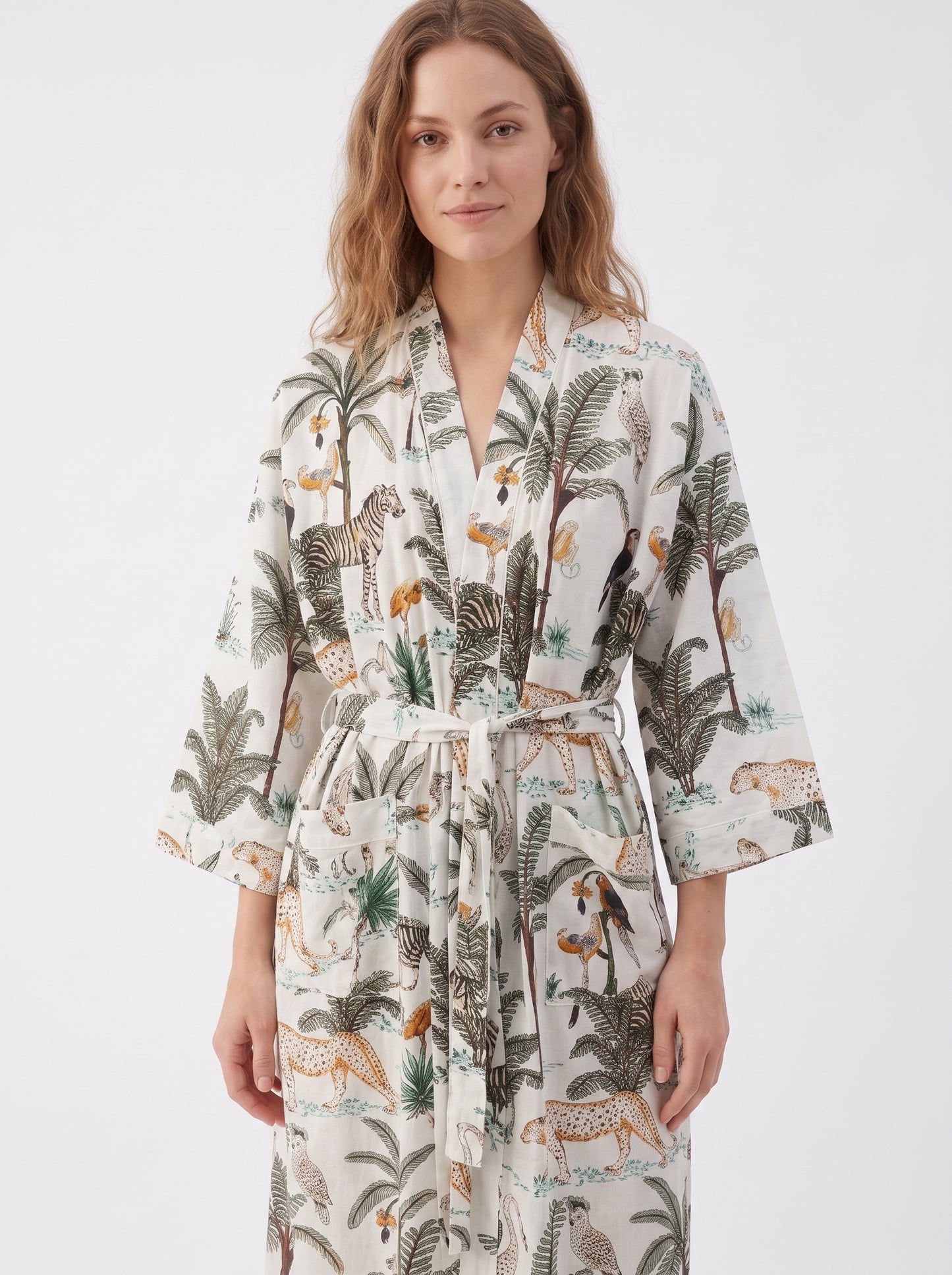 White Safari – Women’s Cotton Kimono