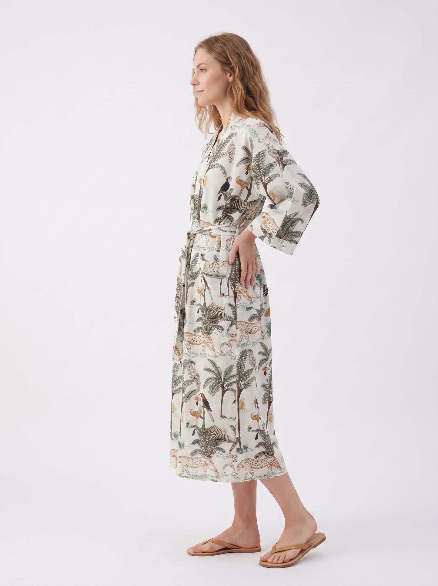 White Safari – Women’s Cotton Kimono