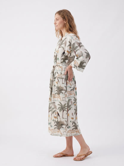 White Safari – Women’s Cotton Kimono