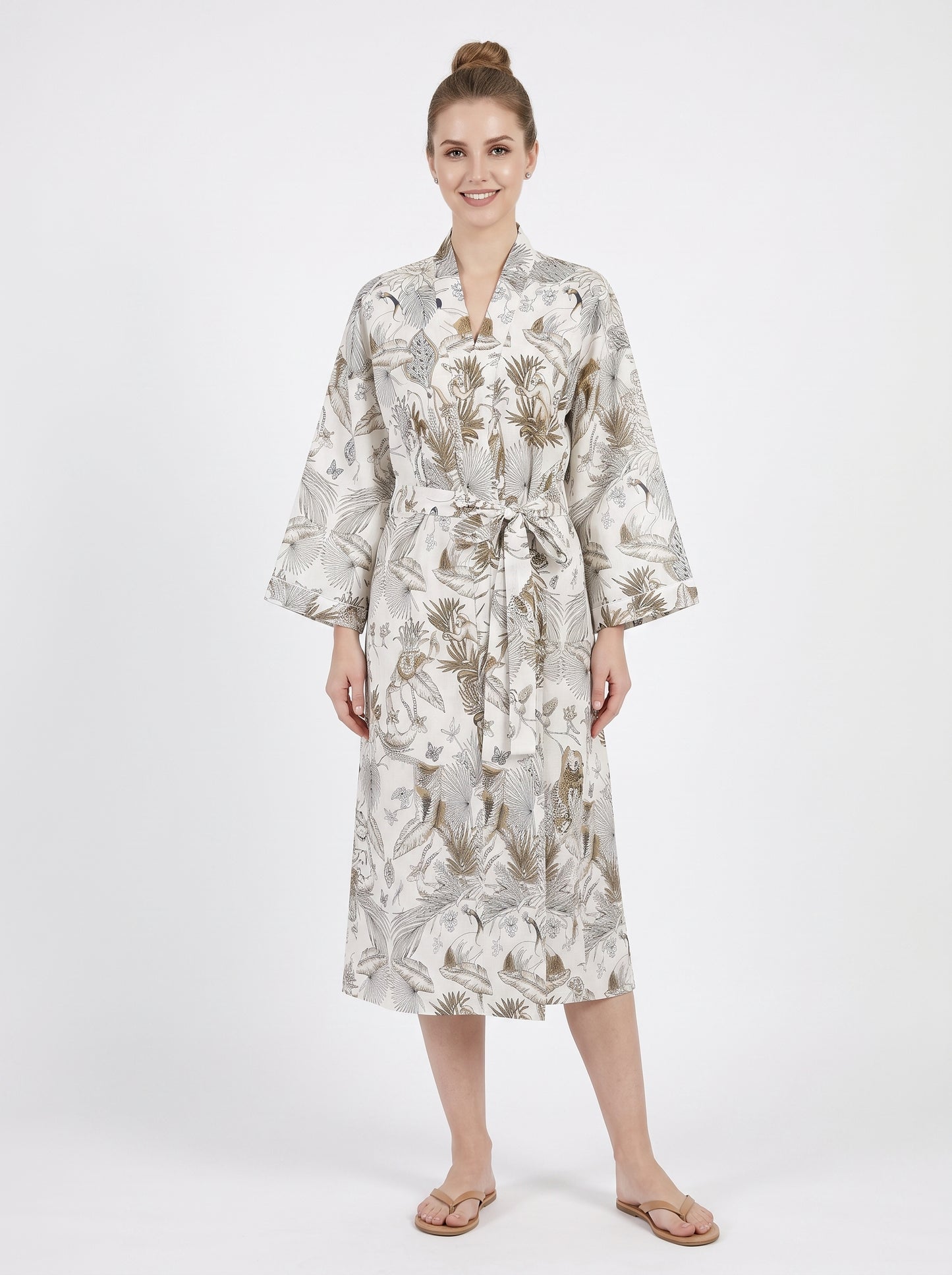 White Jungle – Women’s Cotton Kimono