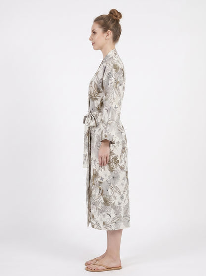 White Jungle – Women’s Cotton Kimono