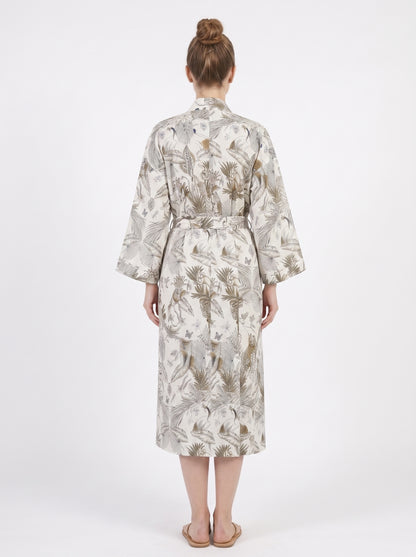 White Jungle – Women’s Cotton Kimono