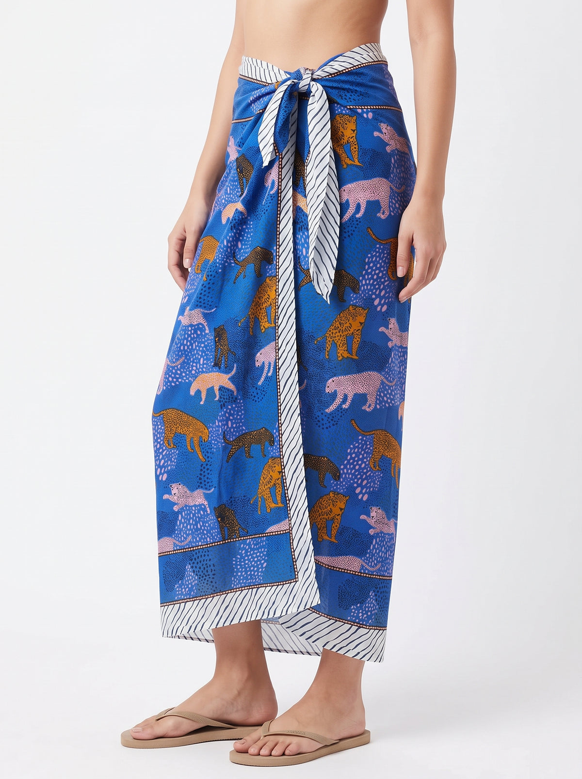 Tropical Blue Drop Sarong - Beach Cover