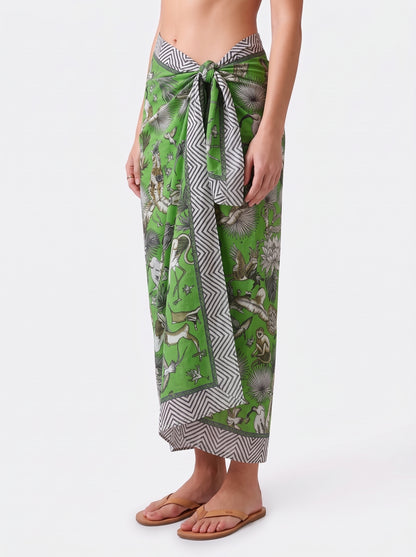 Green Jungle Sarong - Beach Cover