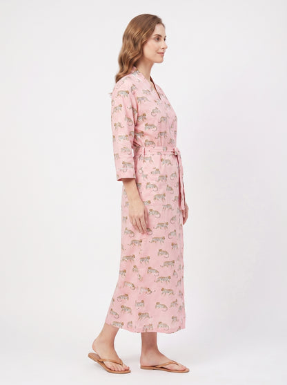 Mini Tiger Riot Women's Cotton Kimono | 3/4 Sleeves