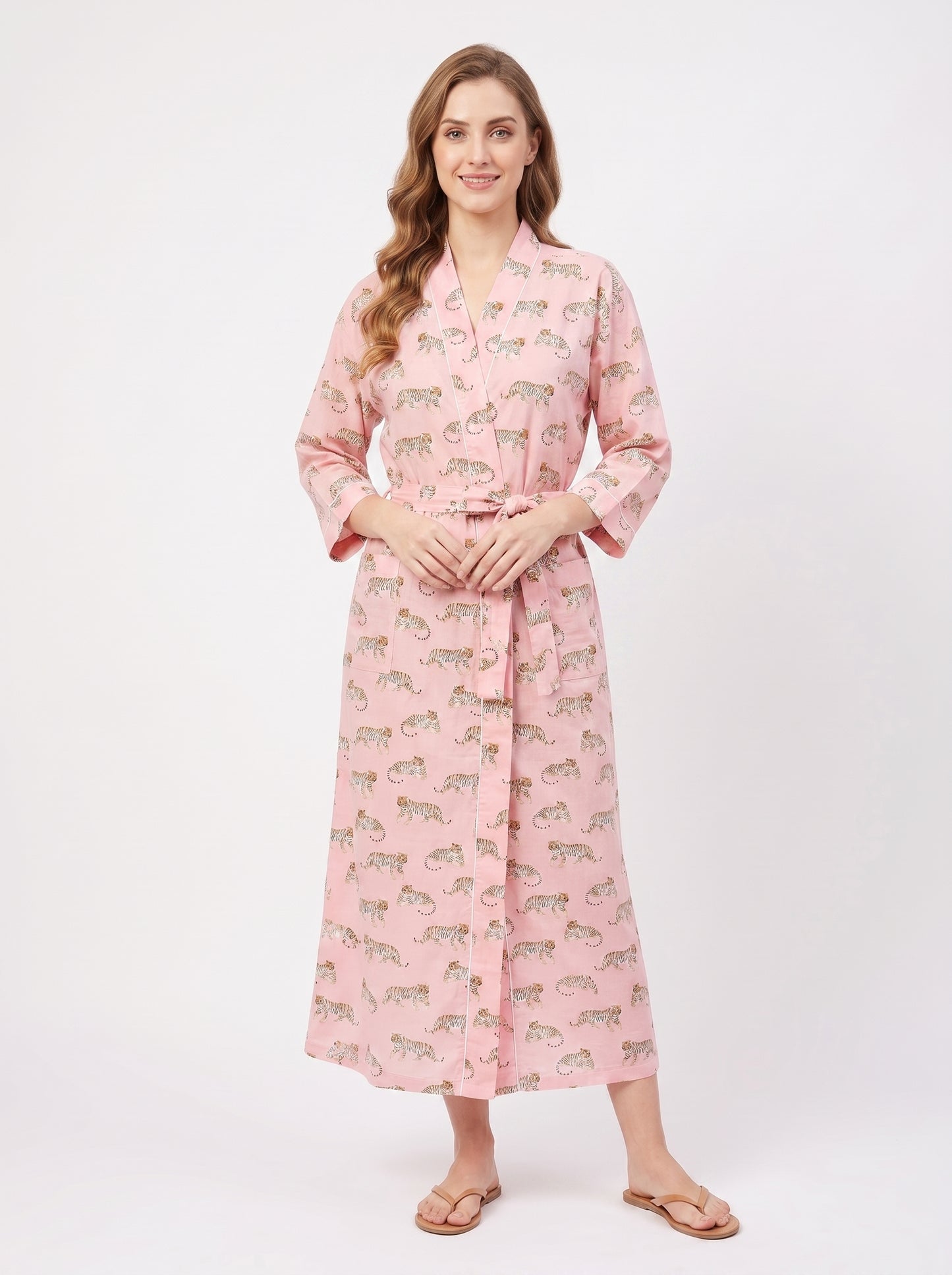 Mini Tiger Riot Women's Cotton Kimono | 3/4 Sleeves